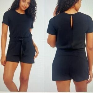 SPANX Black Short Sleeve Romper NWOT Size Small